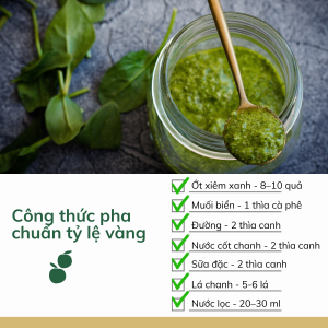 Công thức pha nước chấm muối tiêu xanh