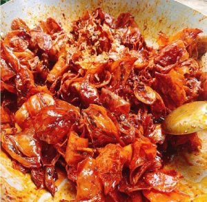 cách làm mực khô rim mắm tỏi
