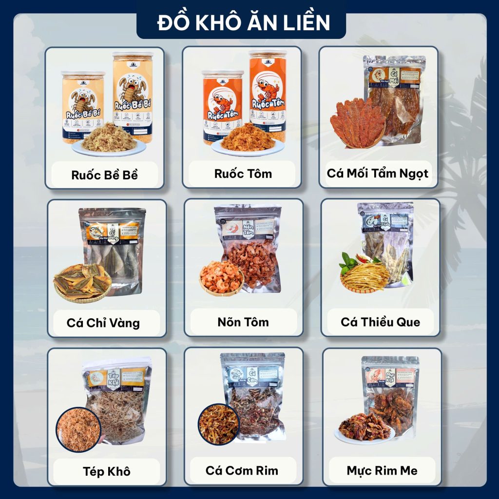 Các sản phẩm hải sản khô của Hoàng Ngư